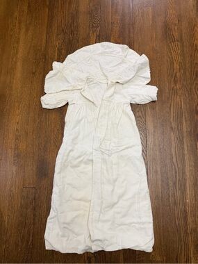 Vintage baby gown with lace collar